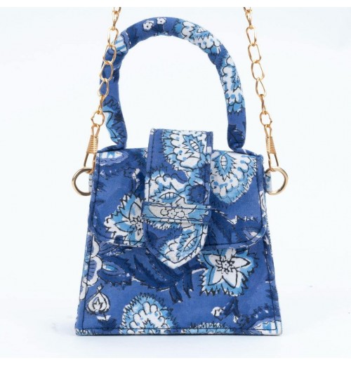 Summer Breeze Blockprinted Chiq Bag Premium luxury Women Mini Bags Made in India Product from Indian Manufacturer and Exporter