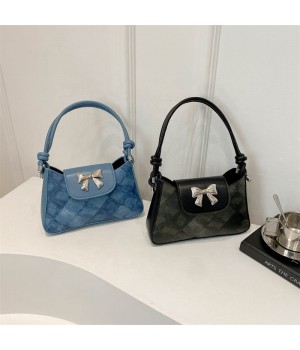 2024 New Women's Armpit Bag PU Leather Ladies Casual Underarm Handbag Simple Design Shoulder Bags