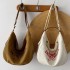 Custom Canvas Messenger Bag With Large Hobo Crossbody Bag Aesthetic Cute Shoulder Tote Bag For Women