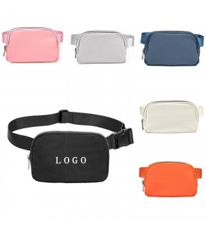 Wholesale Nylon Crossbody Fanny Pack Bag Women Shoulder Waist Bag Unisex Lulu Mini Belt Bag For Traveling Running Hiking