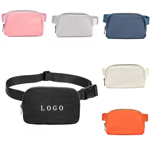 Wholesale Nylon Crossbody Fanny Pack Bag Women Shoulder Waist Bag Unisex Lulu Mini Belt Bag For Traveling Running Hiking