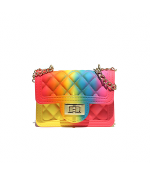 women's handbag fashion pvc mini lipstock bags high quality rhombus hand bags jelly bags for ladies