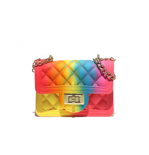 women's handbag fashion pvc mini lipstock bags high quality rhombus hand bags jelly bags for ladies
