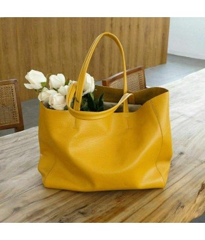 Latest Fashion Simple Style Custom Tote Bags Women Handbags Ladies Genuine Leather Shoulder Bag