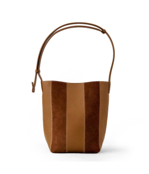 Factory Custom Suede Fabric Shoulder Bag Fashionable Block Sewing Women's Handbag