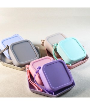 Wholesale High Quality Silicone Coin Purse Pouch Custom LOGO Square Coin Purse Small Keychain Coin Purse With Zipper