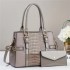 2024 Women's Fashion Shoulder Bag Large Capacity Solid Color Stone Grain PU All Seasons Chain Handle Single Handle Zipper