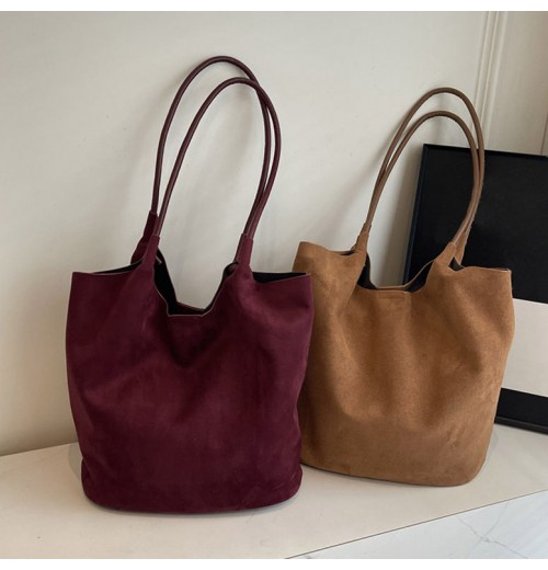 Personalized New Trend Cow Leather Woman Handbag Luxury Thick Suede Leather Underarm Shoulder Casual Tote Lady Soft Bucket Personalized New Trend Cow Leather Woman Handbag Luxury Thick Suede Leather Underarm Shoulder Casual Tote Lady Soft Bucket
