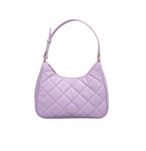 Factory Custom Women's Shoulder Bags Soft Vegan Leather Quilted Purses And Handbag Women Clutch Bags Violet Ladies Hand Bag