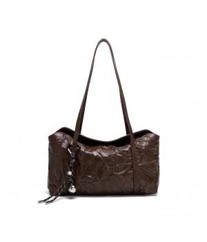 PRHA Oslandy Luxury Designer Fashion Women's Shoulder Handbags High Quality Crinkle Style Winter Tote Bag for Ladies