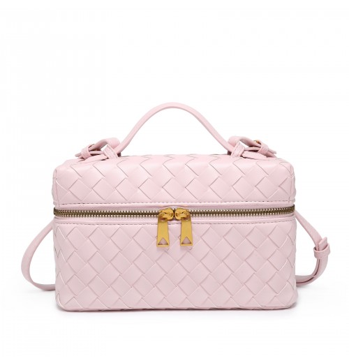 High Quality Women's Shoulder Bag Square Zipper Woven Prismatic Check High Quality Women's Shoulder Bag Square Zipper Woven Prismatic Check