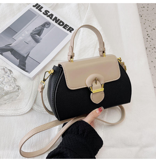 2024 New Arrival Popular Women's Shoulder Bag Small Square Satchel with Contrasting 2024 New Arrival Popular Women's Shoulder Bag Small Square Satchel with Contrasting