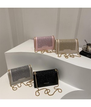 Trendy New Fashion Small Square Chain Shoulder Crossbody Bag Single Strap Zip Temperament Underarm Shoulder Bag