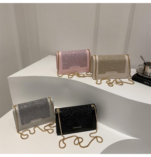 Trendy New Fashion Small Square Chain Shoulder Crossbody Bag Single Strap Zip Temperament Underarm Shoulder Bag Trendy New Fashion Small Square Chain Shoulder Crossbody Bag Single Strap Zip Temperament Underarm Shoulder Bag