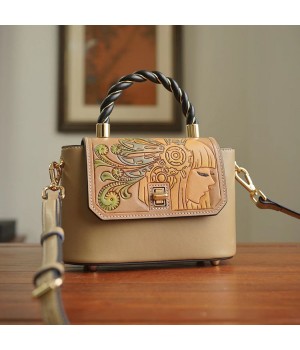Handtooled Ladies Luxury Designer Handbag Crossbody Hand Bag 2024 Fashion Famous Brand Women'S Shoulder Bag For Women