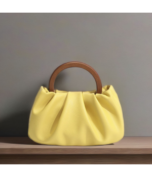 Women's Designer Crossbody PU Leather Bags Famous Ruched Pleated Handbags Fashion Pure Color Mini Shoulder Bags High Quality