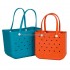 Designer Summer Tote Clear Beach Tote Men's Beach Backpack Personalized Beach Bag with Holes Summer Tote Purse Swimming Tote Bag