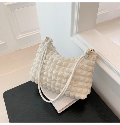 Women's Elegant Simple 2024 Spring Summer Gentle Pleated Small Square Crossbody Shoulder Bag Zip Single PU Portable Nylon Women's Elegant Simple 2024 Spring Summer Gentle Pleated Small Square Crossbody Shoulder Bag Zip Single PU Portable Nylon