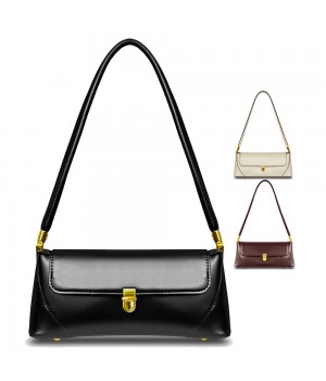 Retro Style Women Fashion Bags Handbag Underarm Bag Portable Pu Leather Chic Ladies Shoulder Bag for Women