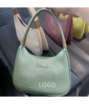 Magnetic Buckle Half-moon Design Women Purse Underarm Shoulder Bags Custom Logo luxury Brand Genuine Leather Handbags