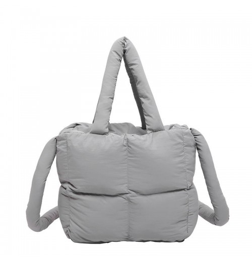Off-The-Stock Candy-Colored Underarm Girls Simple Fluffy Purse Tote Travel Simple Soft Quilted Shoulder Bag