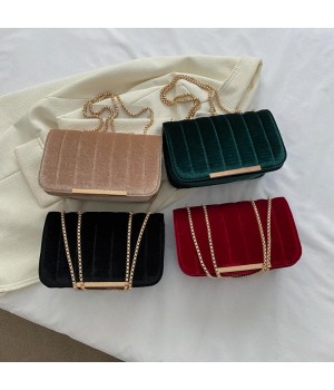 2022 Fashion New Female Crossbody Small Square Shoulder Bag velvet handbag