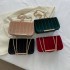 2022 Fashion New Female Crossbody Small Square Shoulder Bag velvet handbag