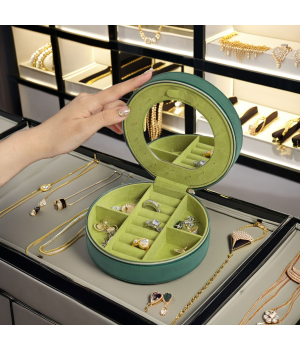 High Quality PU Leather Mini Travel Suitcase Luxury Designer Bag Zipper Handle Portable Storage Box Fashion Organizer Purse