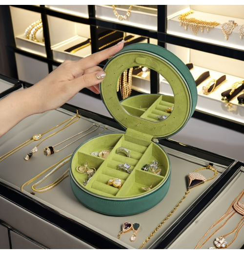 High Quality PU Leather Mini Travel Suitcase Luxury Designer Bag Zipper Handle Portable Storage Box Fashion Organizer Purse