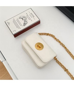 Cream Mini Bag Fashion Trend South Korean New 3 Position Card Bag Advanced Sense Small Design Chain Bag Female