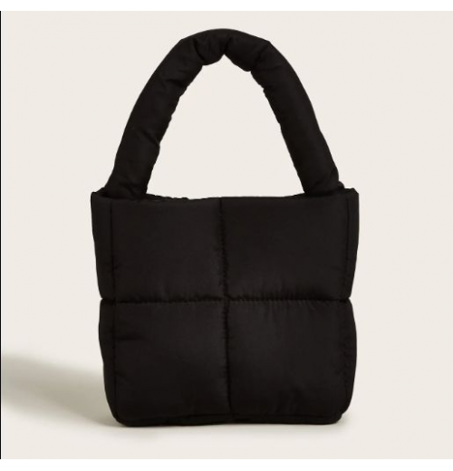 Factory Custom Light-weight Fashionable Winter Puffer Shoulder Bag Portable Small Capacity Quilted Handbag Bag For Women
