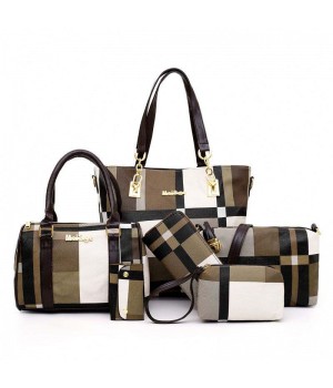 Luxurious Leather Women's Tote Crossbody Bags Set with Customizable PU Lining and Logo Pattern