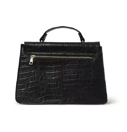 High Quality Women's Genuine Leather Shoulder Bags Large Capacity Black Purses Two Straps Fashionable Design Ladies Classic