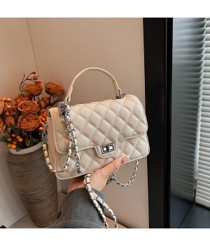 Women's High-End PU Single Shoulder Crossbody Bag Portable Light Luxury Diamond Embroidery All-Match Small Style Fashion Design