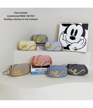 2024 Wholesale Fashion Designer Women's Shoulder Bags Versatile Simple New Solid Color Underarm Backpack Hardware Decoration