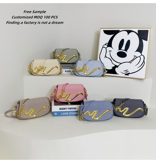 2024 Wholesale Fashion Designer Women's Shoulder Bags Versatile Simple New Solid Color Underarm Backpack Hardware Decoration