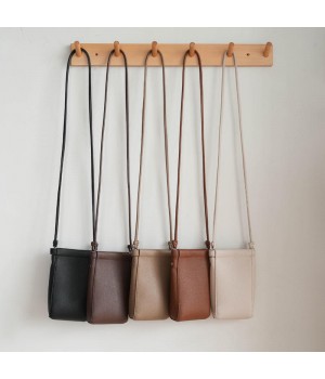 ISO9001 Certificate Factory Custom Logo Fashion PU Mobile Phone Women Lady Girl Shoulder Vegan Leather Sling Bag