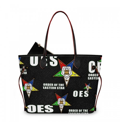 OES Sisterhood Women's Handbags Large Capacity Shoulder Bags Eastern Star Low Moq Print Luxury PU Leather Female Totes Bolsa OES Sisterhood Women's Handbags Large Capacity Shoulder Bags Eastern Star Low Moq Print Luxury PU Leather Female Totes Bolsa