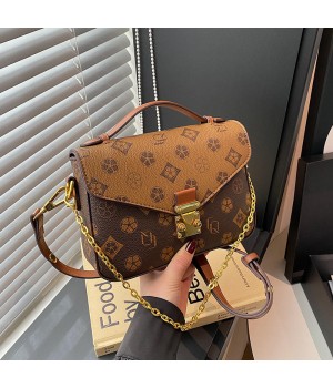 2025 New Fashion Luxury Design Printed Chain Handbag PU Leather High Quality Women's Daily Versatile Shoulder Bag Messenger Bag