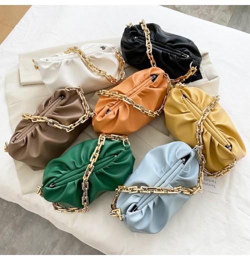 Underarm Bags Women Shopping Thick Gold Chains Purse and Handbags Luxury Designer Lightweight Soft Shoulder Cloud Bags Underarm Bags Women Shopping Thick Gold Chains Purse and Handbags Luxury Designer Lightweight Soft Shoulder Cloud Bags